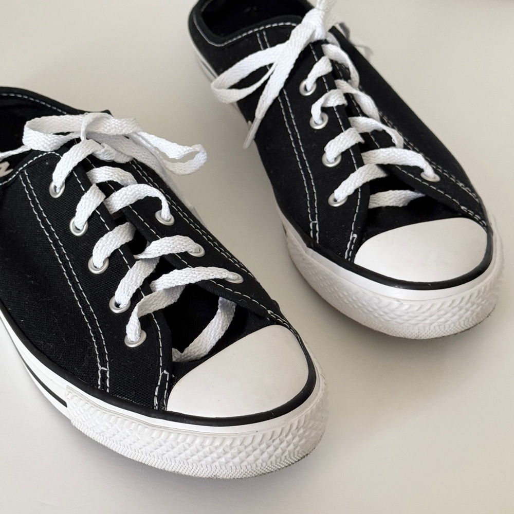 Converse All Star Black and White Slip-On Clogs - Picture 4 of 9